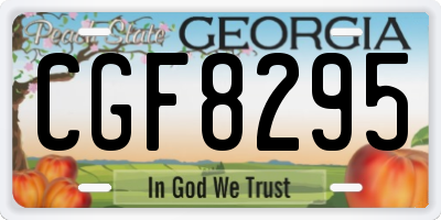 GA license plate CGF8295