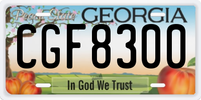 GA license plate CGF8300