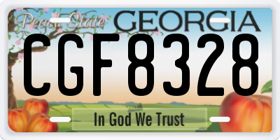 GA license plate CGF8328