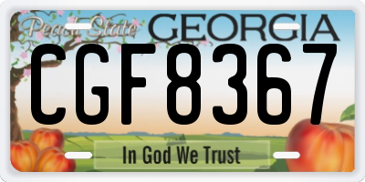 GA license plate CGF8367
