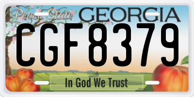GA license plate CGF8379