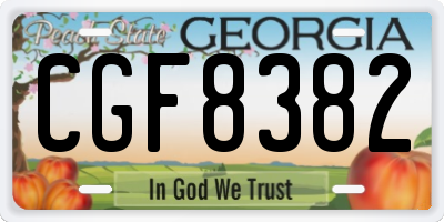 GA license plate CGF8382