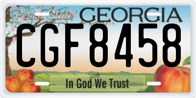 GA license plate CGF8458
