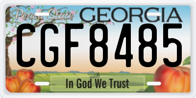GA license plate CGF8485