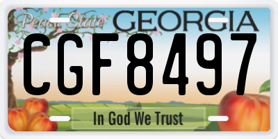 GA license plate CGF8497