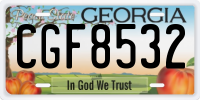 GA license plate CGF8532