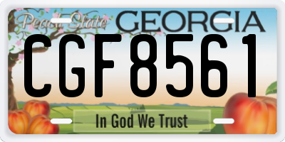 GA license plate CGF8561