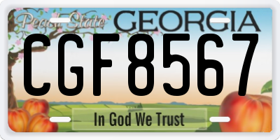 GA license plate CGF8567