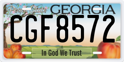 GA license plate CGF8572