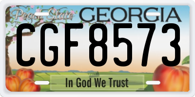 GA license plate CGF8573