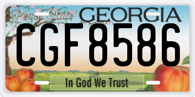 GA license plate CGF8586