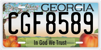 GA license plate CGF8589