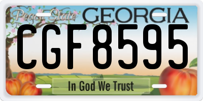 GA license plate CGF8595