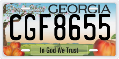 GA license plate CGF8655