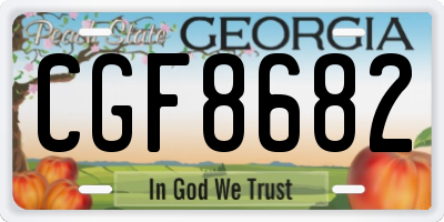 GA license plate CGF8682