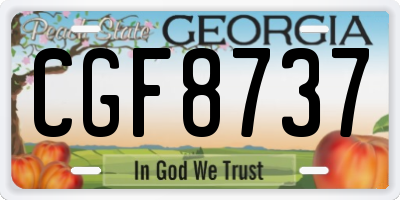 GA license plate CGF8737