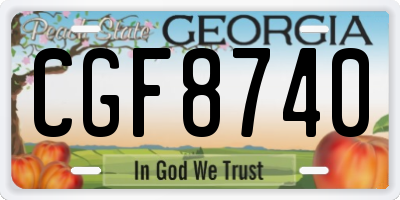 GA license plate CGF8740