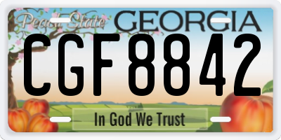 GA license plate CGF8842