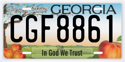 GA license plate CGF8861