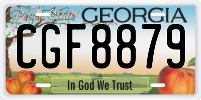 GA license plate CGF8879