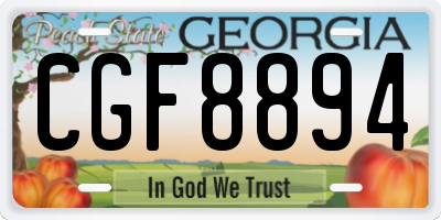 GA license plate CGF8894