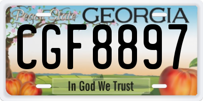 GA license plate CGF8897