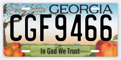 GA license plate CGF9466