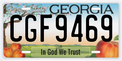 GA license plate CGF9469