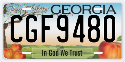 GA license plate CGF9480
