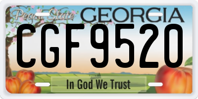 GA license plate CGF9520