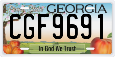 GA license plate CGF9691