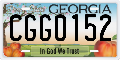 GA license plate CGG0152