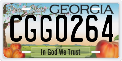 GA license plate CGG0264