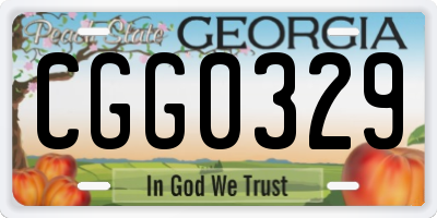 GA license plate CGG0329