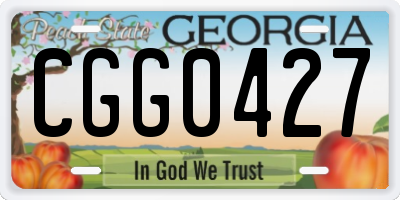 GA license plate CGG0427