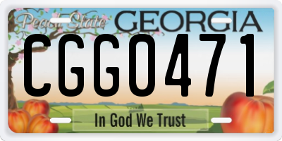 GA license plate CGG0471