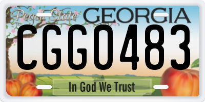 GA license plate CGG0483