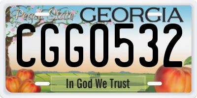 GA license plate CGG0532