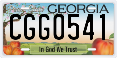 GA license plate CGG0541
