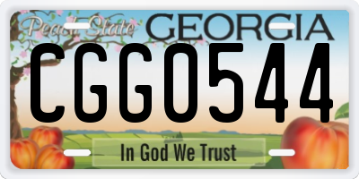 GA license plate CGG0544