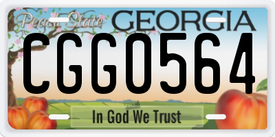 GA license plate CGG0564