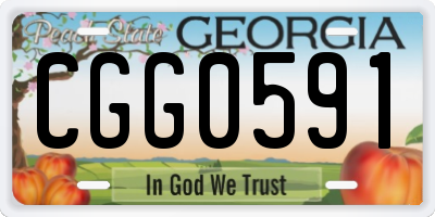 GA license plate CGG0591