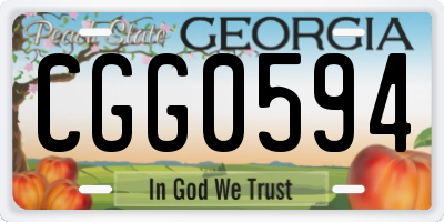 GA license plate CGG0594