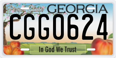GA license plate CGG0624