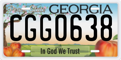 GA license plate CGG0638