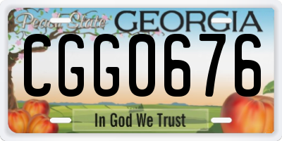 GA license plate CGG0676