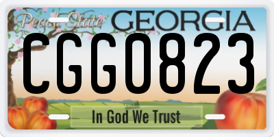 GA license plate CGG0823