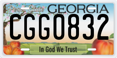 GA license plate CGG0832
