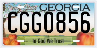 GA license plate CGG0856