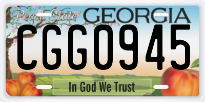 GA license plate CGG0945